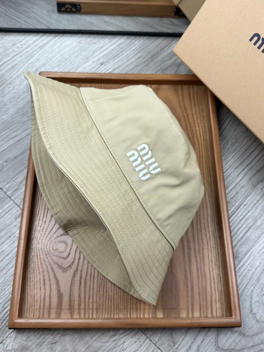 Miu Miu embroidered fisherman's hat